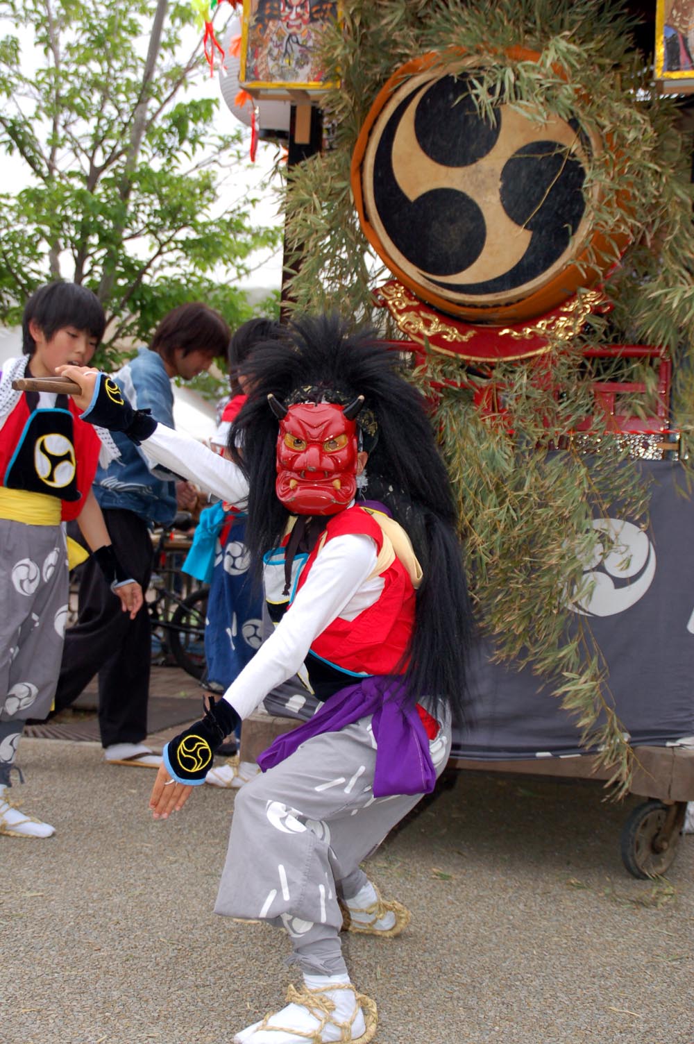 佐渡の祭３５ 佐渡國鬼太鼓どっとこむ ６ 湊鬼太鼓 佐渡広場