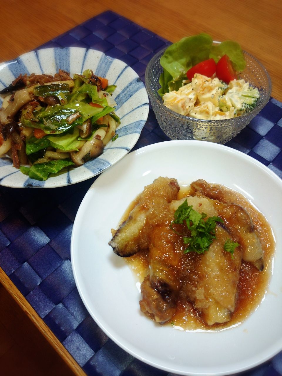 茄子の豚肉巻き みぞれ煮晩御飯 うちごはん なっちゃんちの晩御飯 茄子の豚肉巻き みぞれ煮晩御飯 うちごはん なっちゃんちの晩御飯