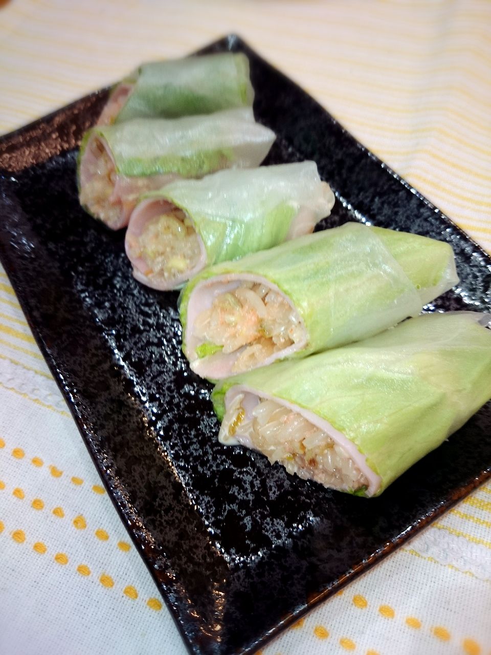 もやしと明太子の生春巻き うちごはん なっちゃんちの晩御飯