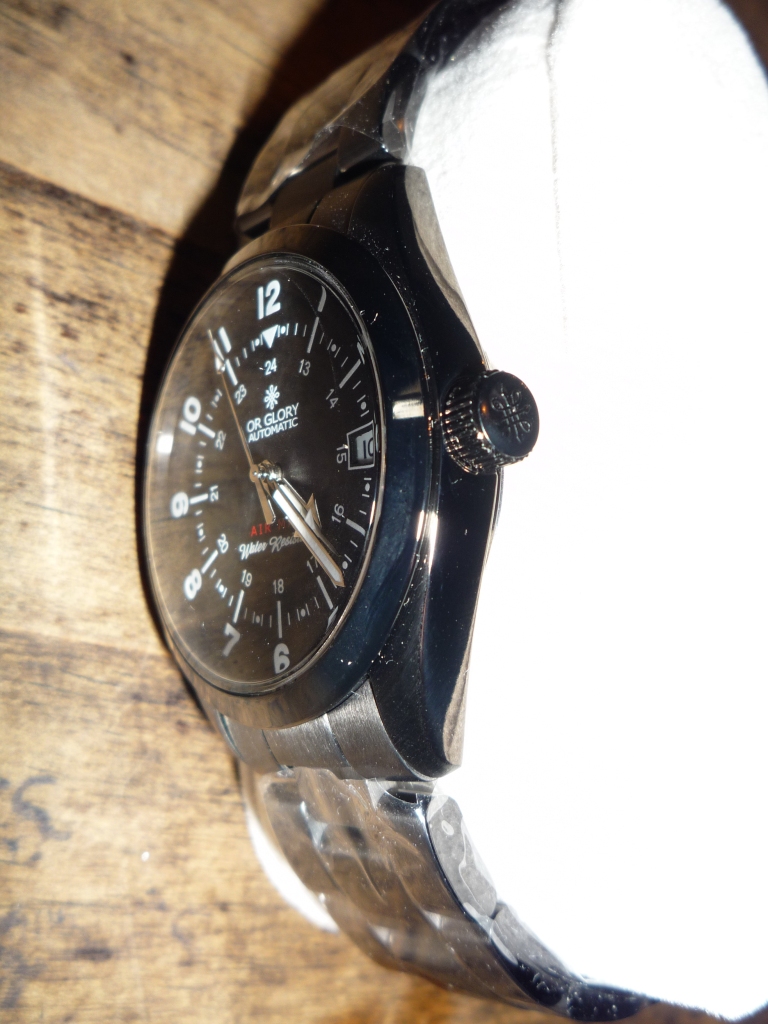orglory自動巻き ブラック 腕時計 airman