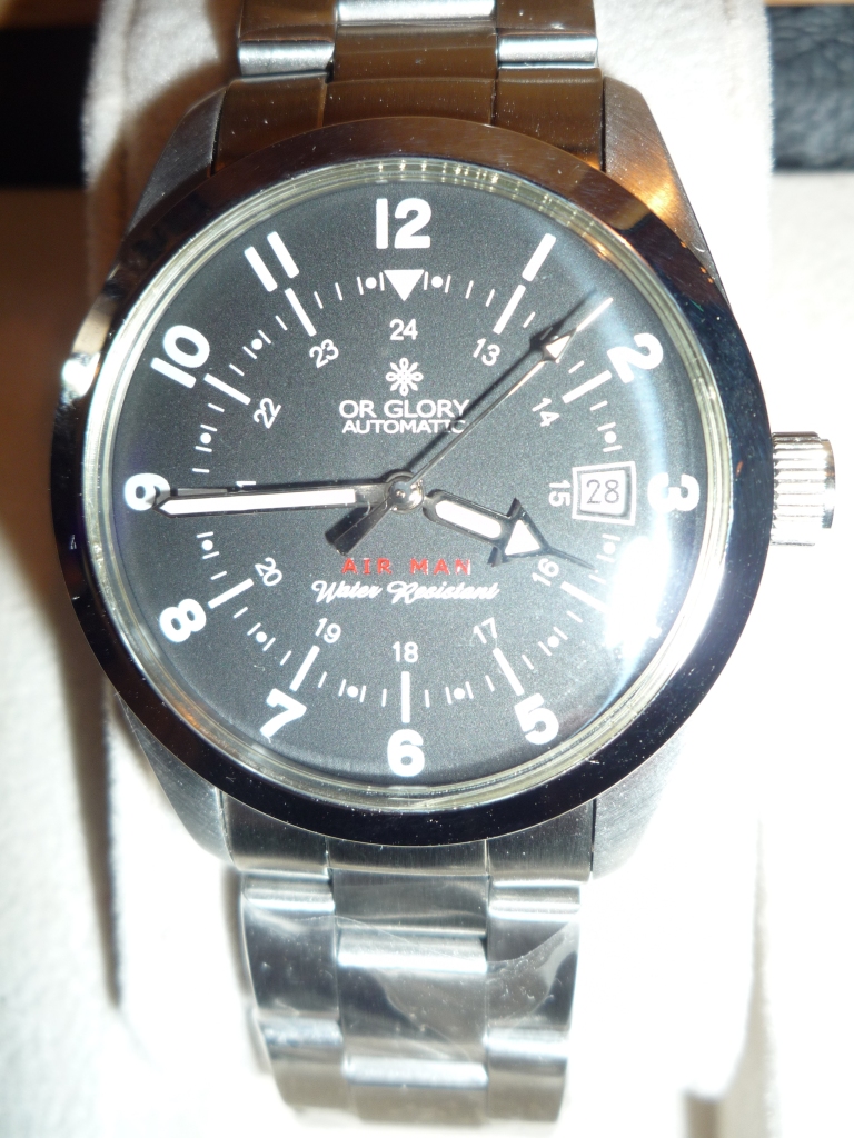 orglory自動巻き ブラック 腕時計 airman orglory自動巻き ブラック 腕時計 airman