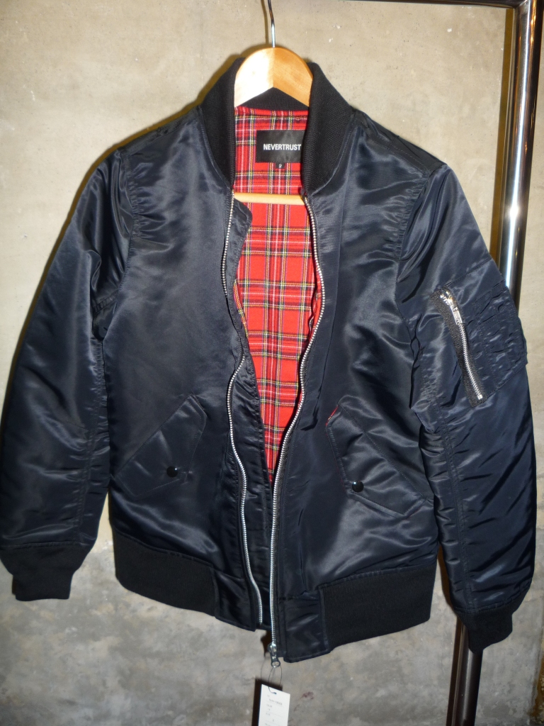 NEVERTRUST MA-1 ネバートラスト ブラック 黒 skinheads