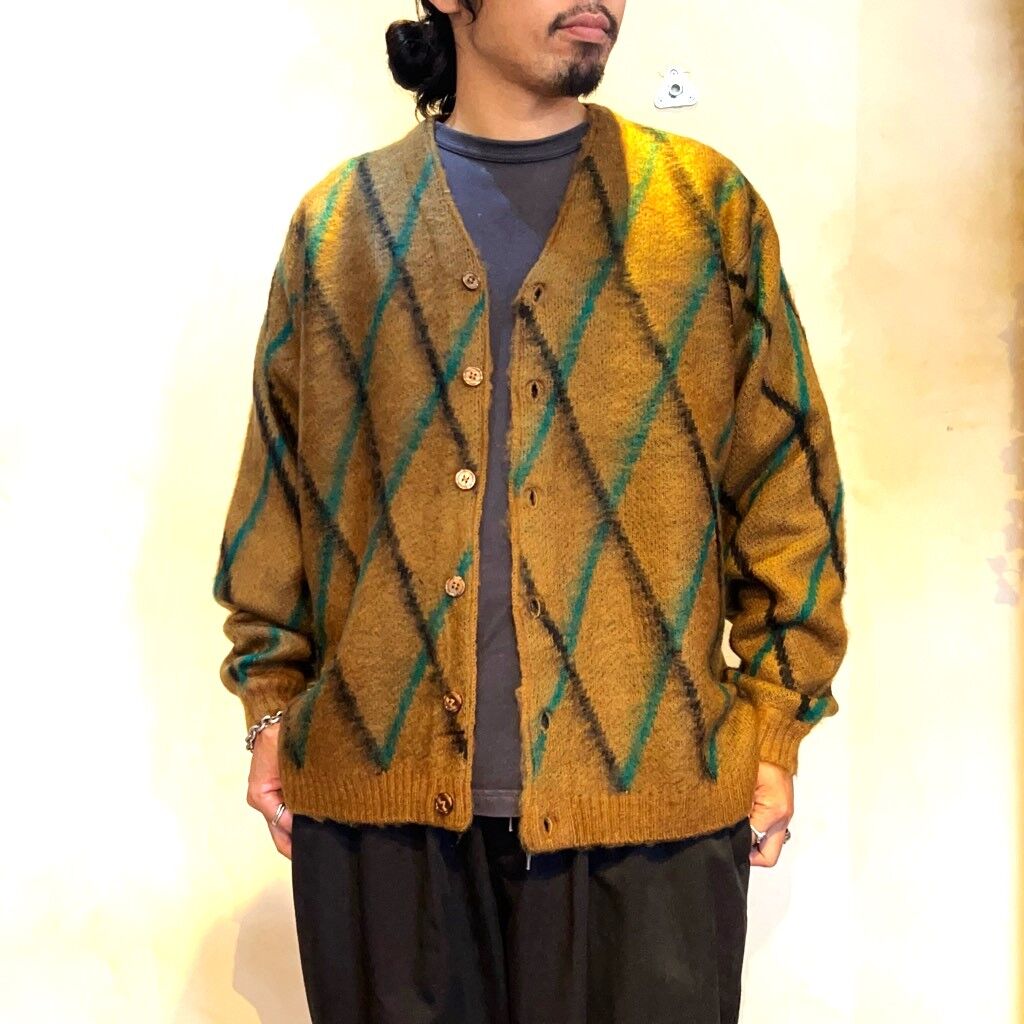 TOWN CRAFT/SHAGGY VINTAGE PATTERN CARDIGAN : CHARCOAL*GREEN BLOG NEWS