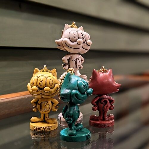 限定 別注 オーダー品 mollive Heavy OZ キー ホルダー リング MAD SCULPTURES × mollive HeavyOZ 100個限定KEY-HOLDER : CHARCOAL