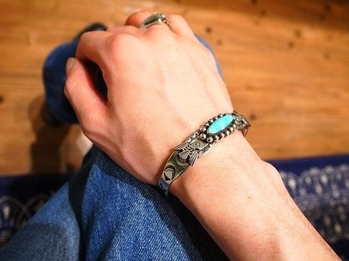 NAVAJO Albert & Jeanette Brown ターコイズバングル 人気グッズ www