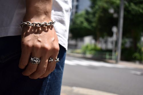 Cody Sanderson WAVE GEAR THREE STAR RING : CHARCOAL*GREEN Cody Sanderson WAVE GEAR THREE STAR RING : CHARCOAL*GREEN