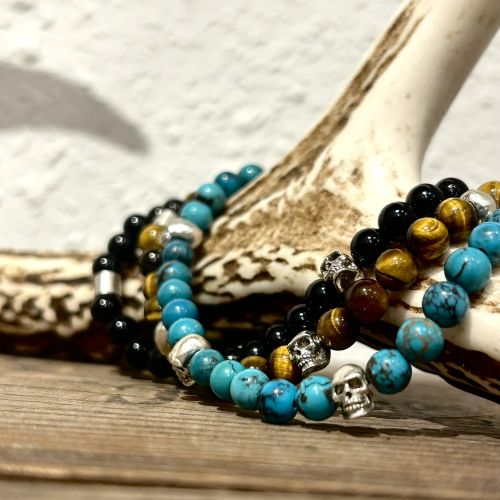 FLASH POINT 6MM SKULL BEAD BRACELET : CHARCOAL*GREEN BLOG NEWS