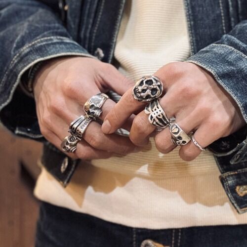 d*2様 mollive HeavyOZ jesus skull ring mollive Heavy OZ～DALI SKULL RING～ : CHARCOAL*GREEN BLOG NEWS