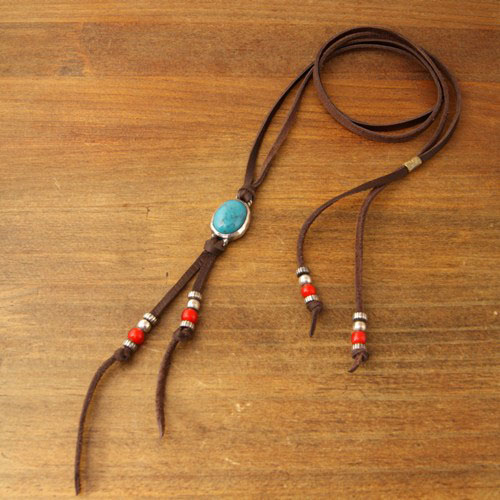 草彅剛さん着用。Atease / TURQUOISE FRINGE CHOKER : CHARCOAL*GREEN