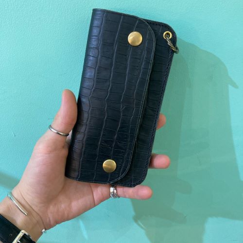 TRUCKER WALLET ~CROCODILE SERIES~ : CHARCOAL*GREEN BLOG NEWS TRUCKER WALLET ~CROCODILE SERIES~ : CHARCOAL*GREEN BLOG NEWS