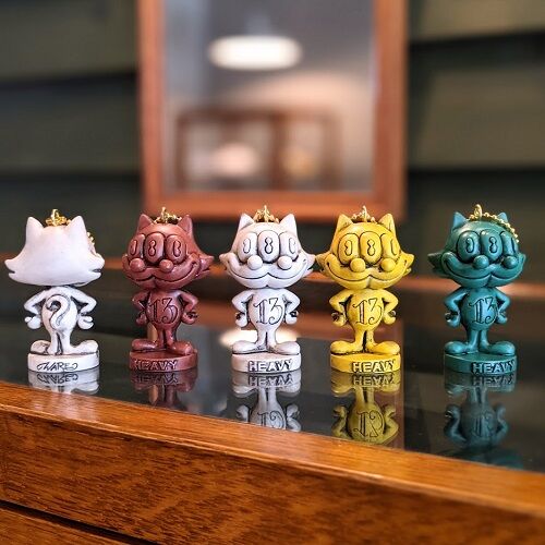 限定 別注 オーダー品 mollive Heavy OZ キー ホルダー リング MAD SCULPTURES × mollive HeavyOZ 100個限定KEY-HOLDER : CHARCOAL