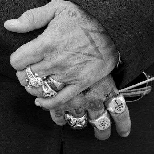 値下げしました!フラッシュポイント　ジムスカルリング　イギーポップ FLASH POINT~JIMSKULL RING～ JOHNNY DEPP/IGGY POP etc : CHARCOAL