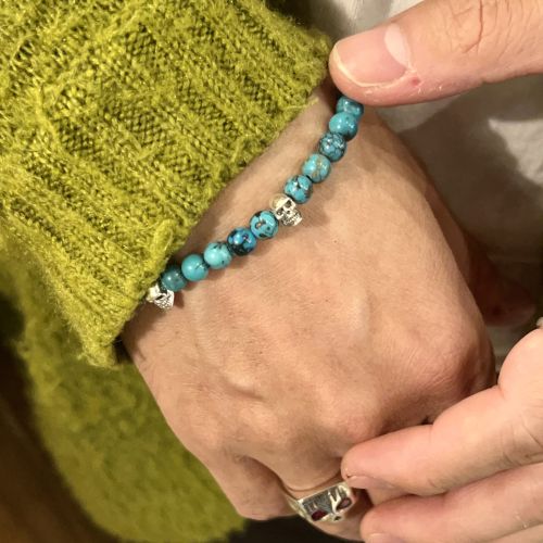 90s FLASHPOINT（フラッシュポイント）PANTHER ブレスレット FLASH POINT 6MM SKULL BEAD BRACELET : CHARCOAL*GREEN BLOG NEWS