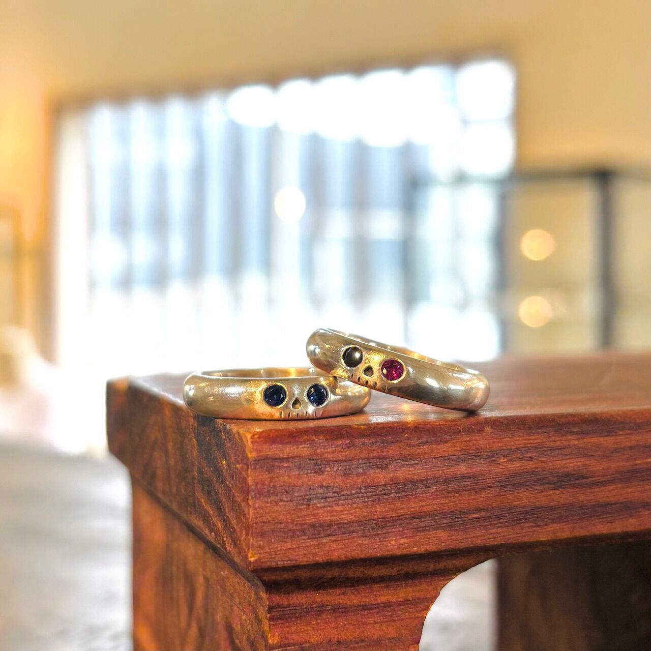 FUNNY SKULL RING L ～STONE～ : CHARCOAL*GREEN BLOG NEWS