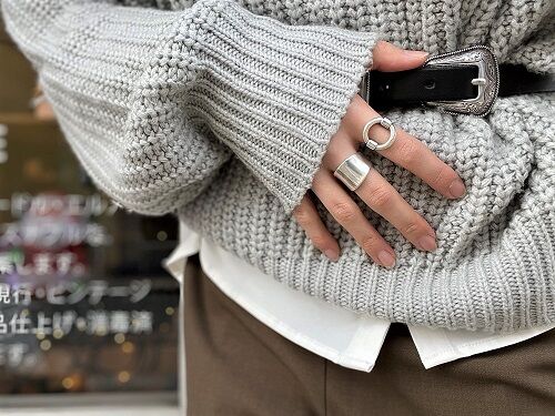 mollive* 2020AW/ROUND BIT RING : CHARCOAL*GREEN BLOG NEWS