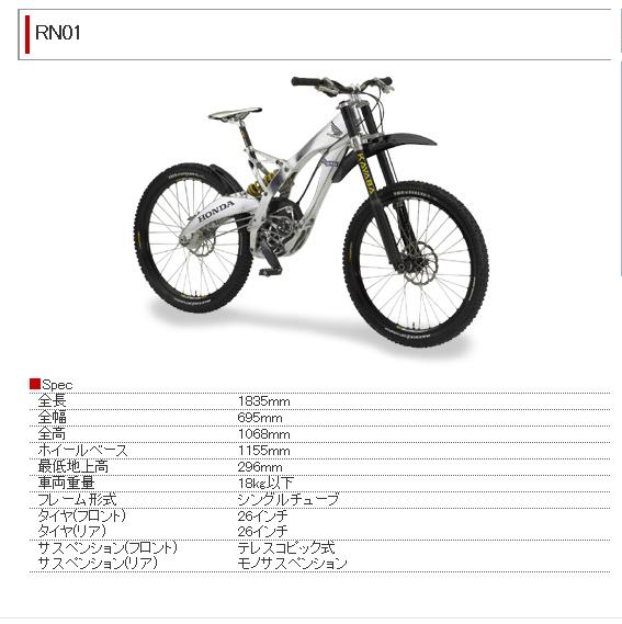 ダウンヒルバイク : 原動機無自転車