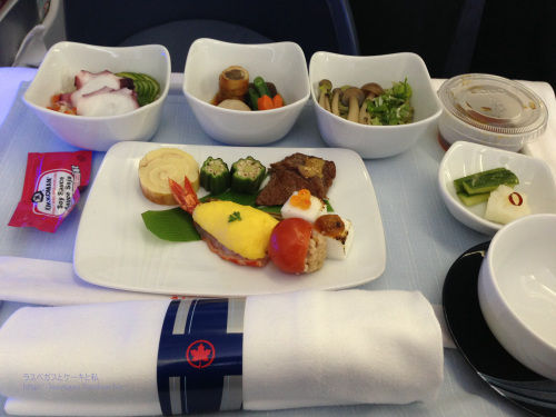 エアカナダのビジネスファースト機内食