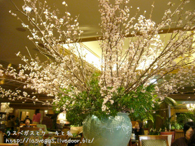 ラウンジ内の桜