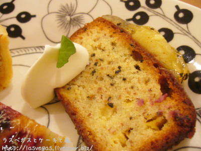 パイナップル&ピーチティーのパウンドケーキ