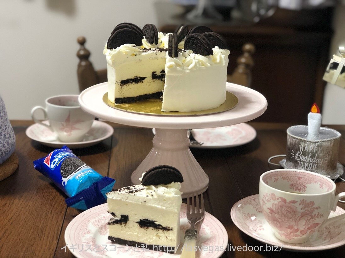 誕生日オレオチーズケーキ イギリスとスコーンと私