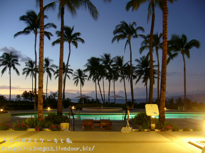 ハワイ島の夕暮れ