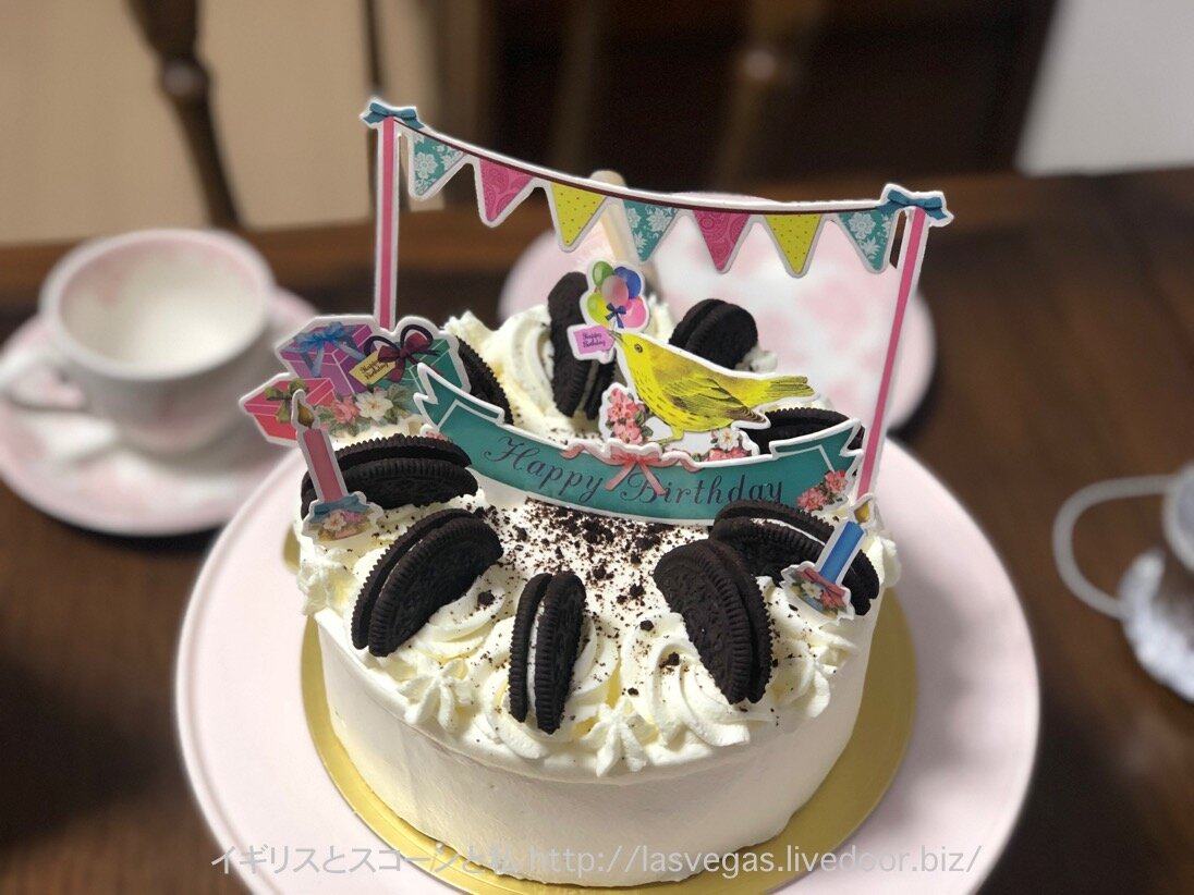 誕生日オレオチーズケーキ イギリスとスコーンと私