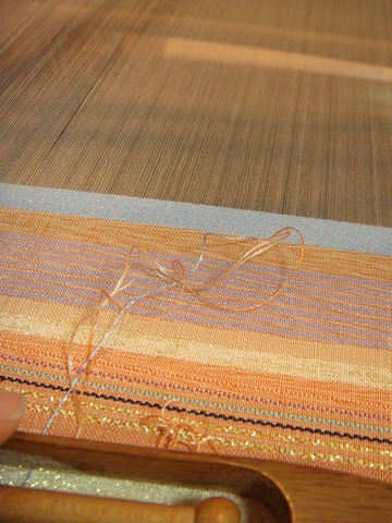 織り途中