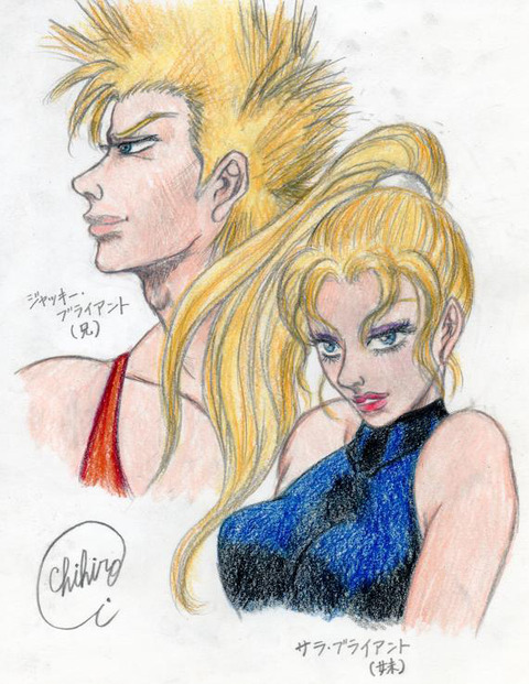 らくがき 『バーチャファイター』 ジャッキー&サラ