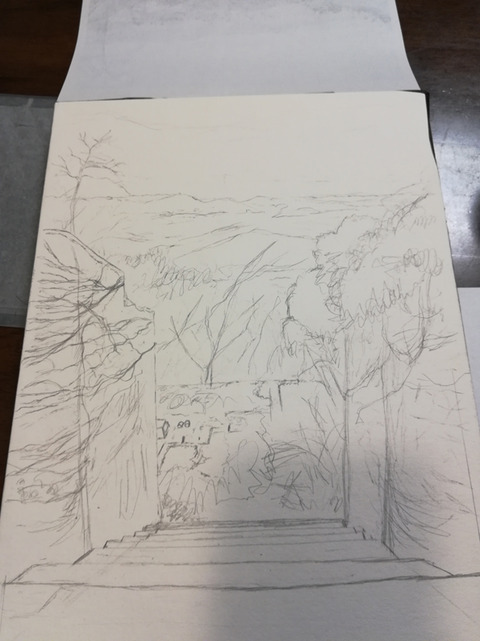 我が故郷（トレース段階）