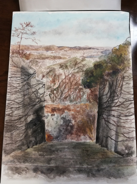 我が故郷（着彩途中）