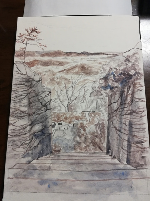 我が故郷（下塗り）