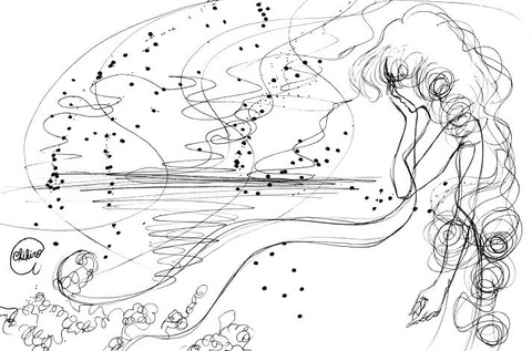 セピア色の風景（画）