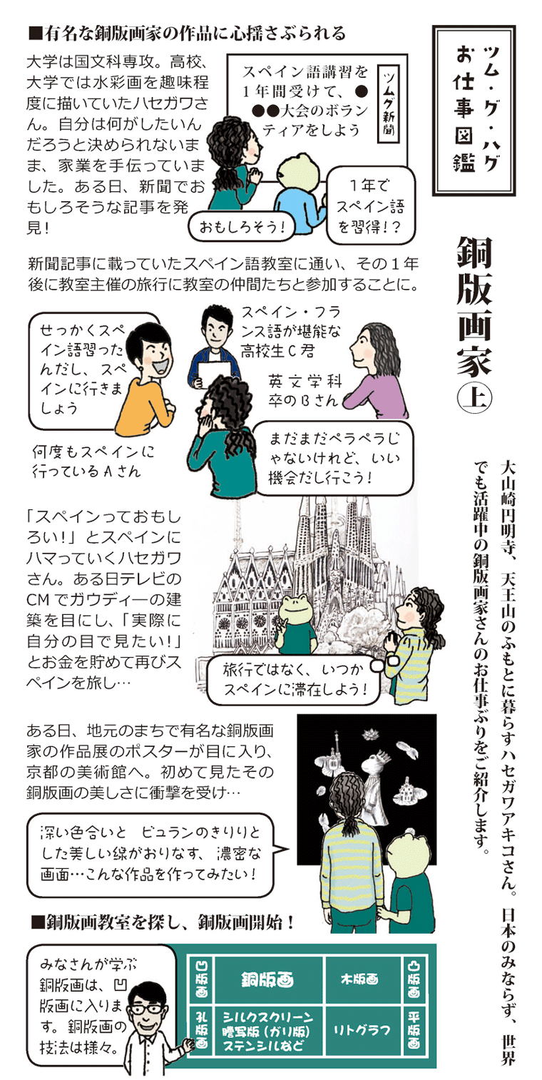 お仕事図鑑 銅版画家 大山崎リトルプレイス 大山崎ツム グ ハグ