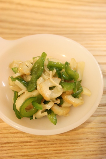 ピーマンとちくわの炒め煮 ちびごはん