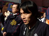 宝恵駕行列に参加するオリックスの中村さん