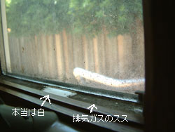 汚れた窓