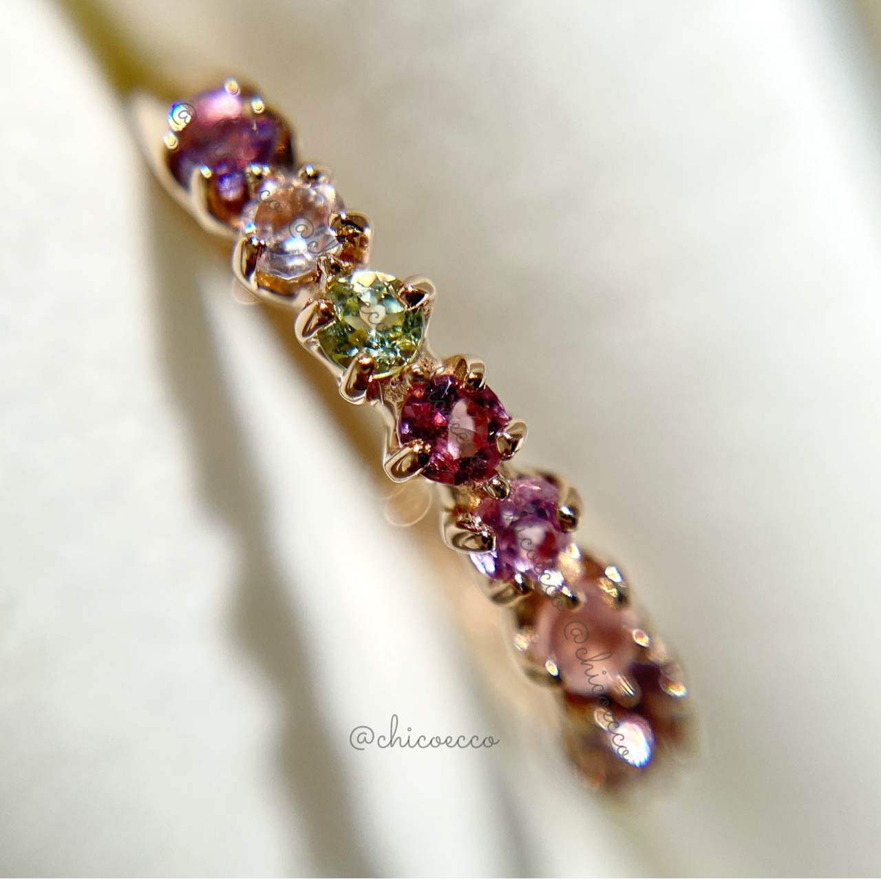 ビズー　￼BIZOUX リング　K10 11号 ビズー公式】ルビー×ダイヤモンド K10リング・フレフリュイ| 誕生石や