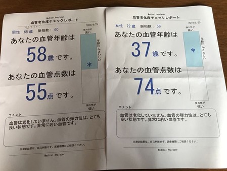血管年齢 佐渡 移住日記 血管年齢 佐渡 移住日記