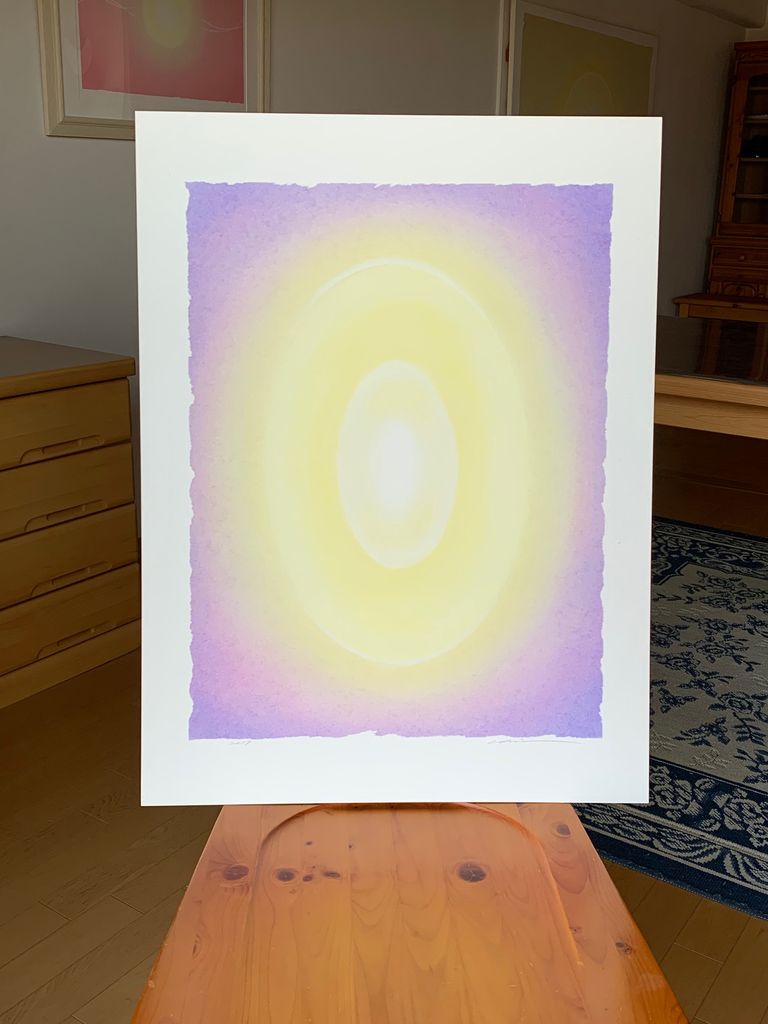 人気の贈り物が 完売品】光の絵Chie Art 「Aura」チエアート限定直筆サイン入り 版画