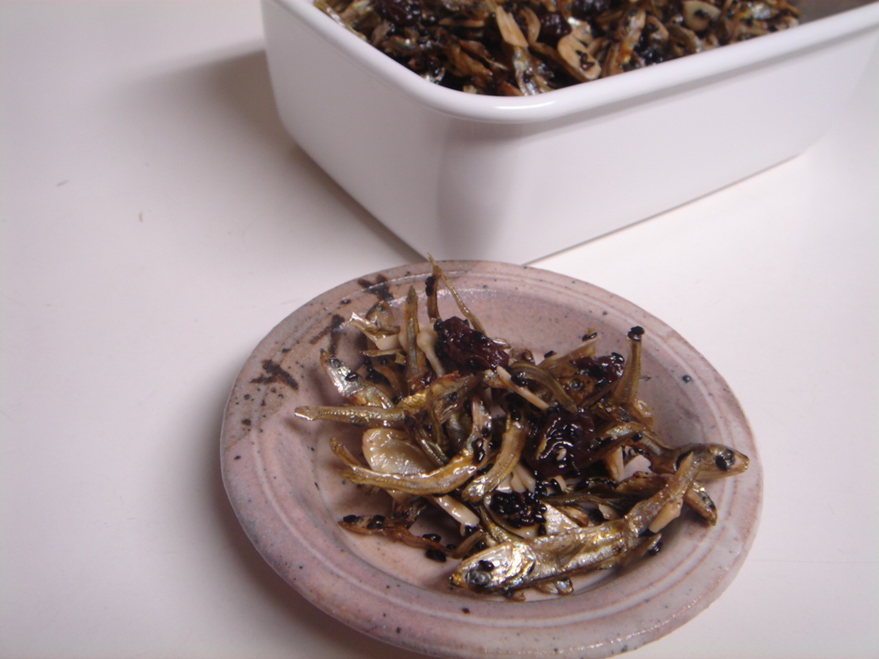 アーモンドいりこ きょうのおやつ とごはん