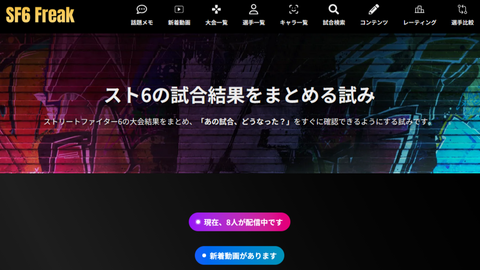 スト6情報サイト「SF6 Freak」がスゴイ！大会結果をもとにプレイヤーの強さをレーティングや偏差値で数値化、SFLの情報もバッチリ掲載