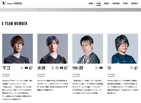 ts選手がDONUTS VARRELに加入、マゴ選手、水派選手、YHC-餅選手、ts選手の4名でSFL2025へ