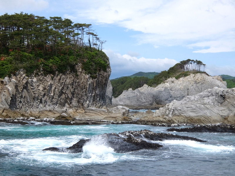 東北震災 津波 地の旅 ３ 浄土ヶ浜にて 素直なこころで 知 愚銛