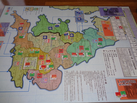 T4　領土数は同じも、要所をランカスターが占拠