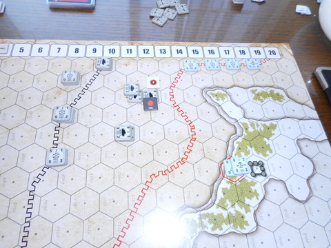 T4 盤外砲撃で3号1輛が撃破さる