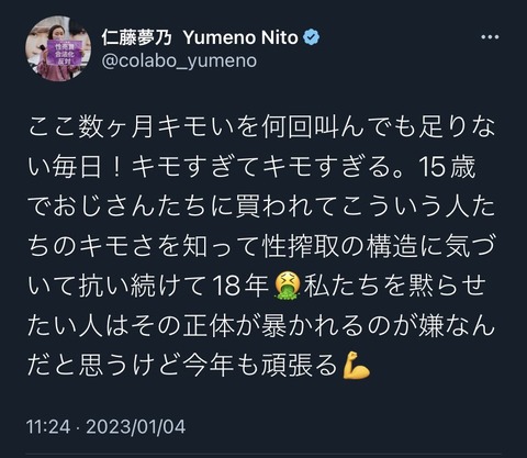 仁藤夢乃さんが告白「15歳の時にオジサンたちに買われた」←すごく可哀想じゃない？