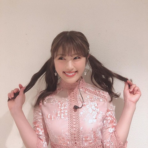 【NMB48】なぎちゃん「ツインテール🍒まだ大丈夫かな~?☺笑」【渋谷凪咲】