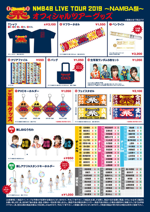 【NMB48】ツアーグッズの祭感が凄いwwwwww