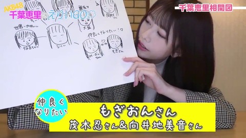 【AKB48】千葉恵里が向井地、茂木と仲良くなりたがってる模様