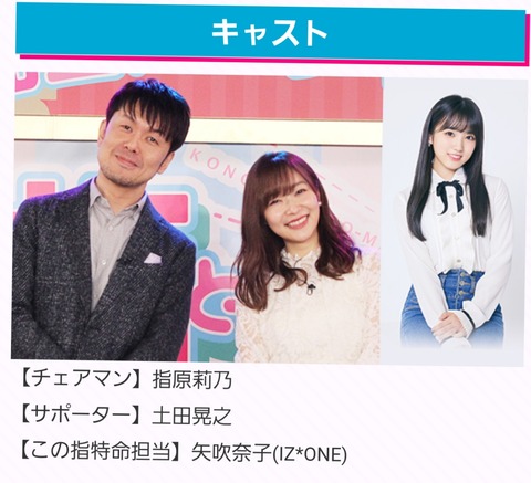 【朗報】フジテレビ「この指と~まれ2019元旦スペシャル」にIZ*ONE矢吹奈子ちゃんが出演!!!